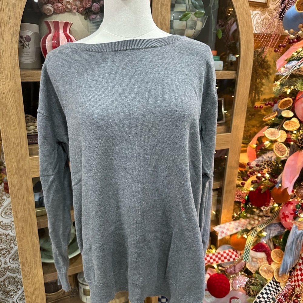 All Saints Silk Cotton Kimba Pullover Women Sweater Boat Neck Size Medium